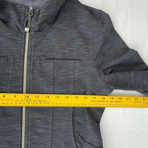 Athleta Womens Full-Zip Jacket Mock Neck Cotton Blend Heather‎ Gray Size Medium - Picture 9 of 10